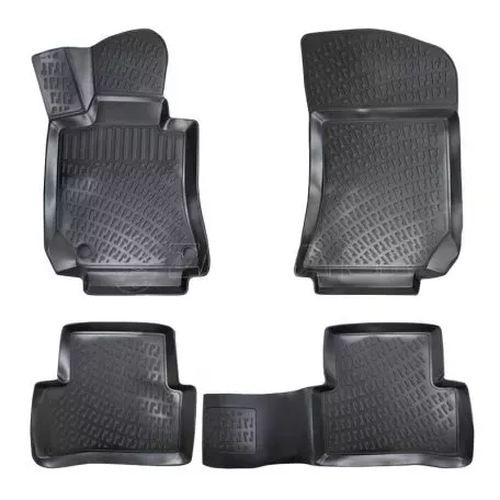 Πατάκια Σκαφάκια 3D Από Λάστιχο TPE Για Mercedes E-Class W212/W207/CLS W218/S Class W222 Rizline 4 Τεμάχια Μαύρα 