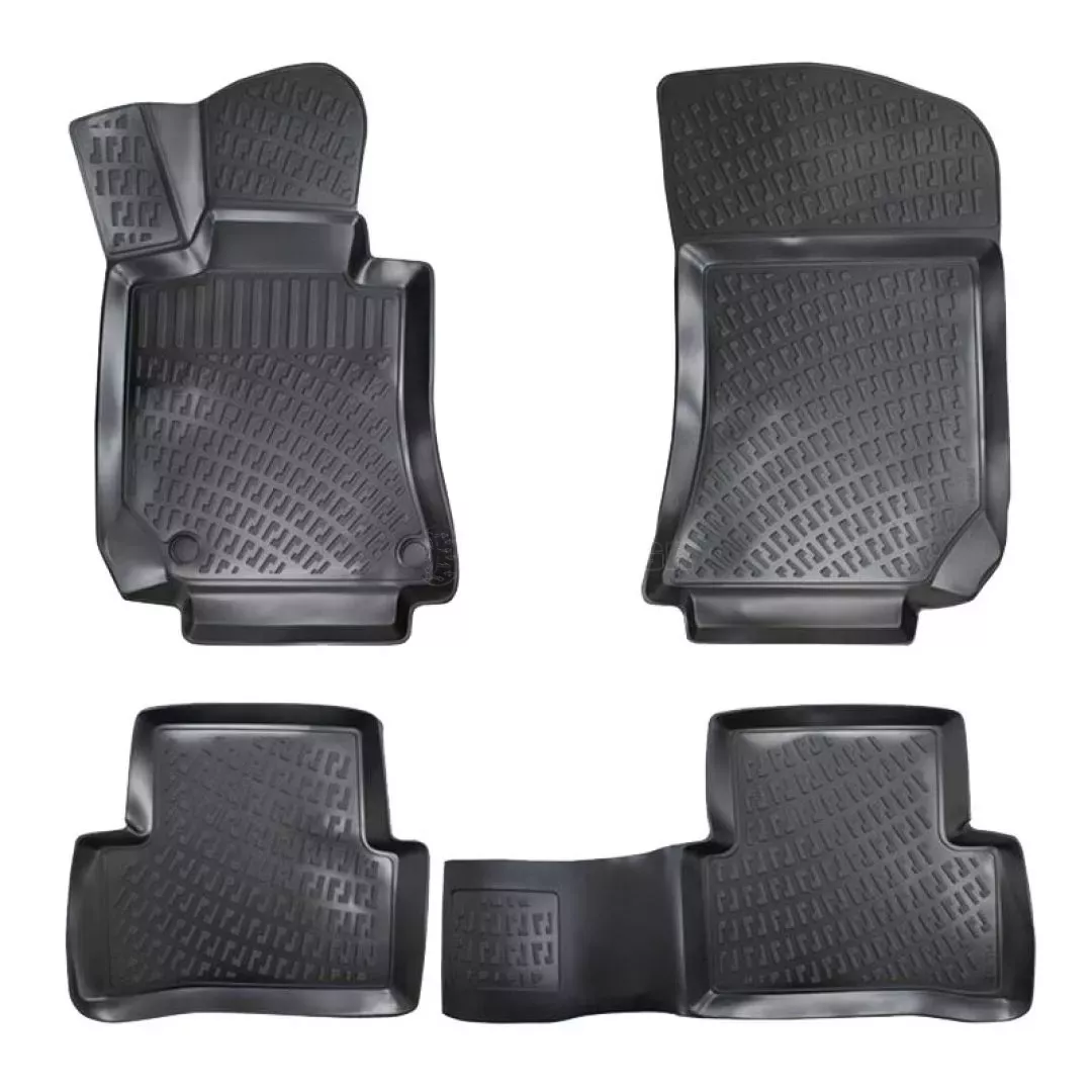 Πατάκια Σκαφάκια 3D Από Λάστιχο TPE Για Mercedes E-Class W212/W207/CLS W218/S Class W222 Rizline 4 Τεμάχια Μαύρα