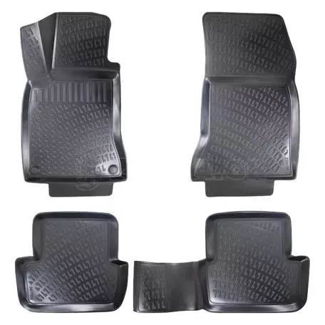 Πατάκια Σκαφάκια 3D Από Λάστιχο TPE Για Mercedes W176/W177/Β-CLΑSS W246/CLΑ/GLA  Rizline 4 Τεμάχια Μαύρα 