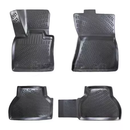 Πατάκια Σκαφάκια 3D Από Λάστιχο TPE Για ΒΜW X5 E70 2006-2012 Rizline 4 Τεμάχια Μαύρα 