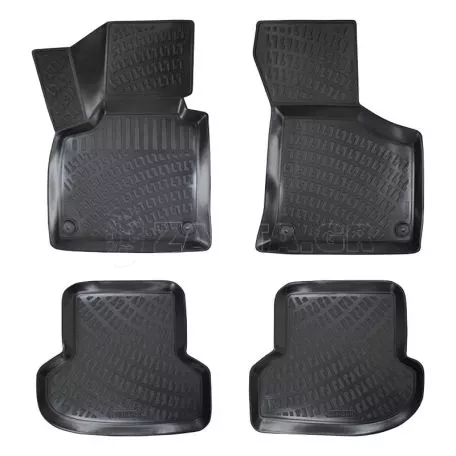 Πατάκια Σκαφάκια 3D Από Λάστιχο TPE Για Audi A3 8P 2003-2012 Rizline 4 Τεμάχια Μαύρα 