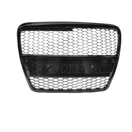 Μάσκα Για Audi A6 4F C6 04-11 RS6 Look Κυψελωτή Γυαλιστερό Μαύρο 1 Τεμάχιο 
