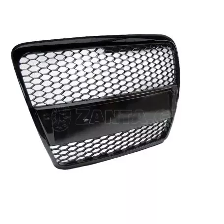 Μάσκα Για Audi A6 4F C6 04-11 RS6 Look Κυψελωτή Γυαλιστερό Μαύρο 1 Τεμάχιο 