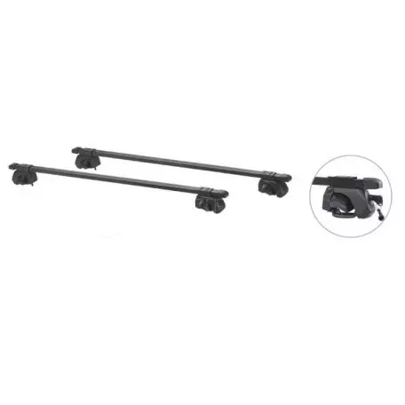 Μπάρες Οροφής Σιδερένιες Universal 125cm Railing System Σετ Με Πόδια Και Κλειδαριά 28006 2 Τεμάχια 