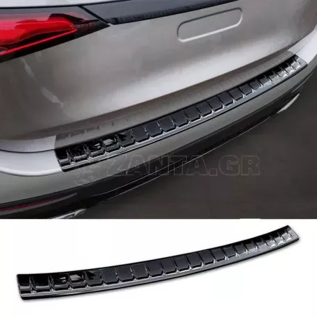Προστατευτικό Πίσω Προφυλακτήρα Για Mercedes-Benz GLC X254 22+ Black Mirror Από Ανοξείδωτο Ατσάλι (Stainless Steel) 