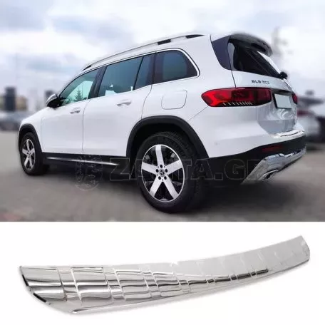 Προστατευτικό Πίσω Προφυλακτήρα Για Mercedes-Benz GLB X247 19+ Brushed Alu Από Ανοξείδωτο Ατσάλι (Steel) 