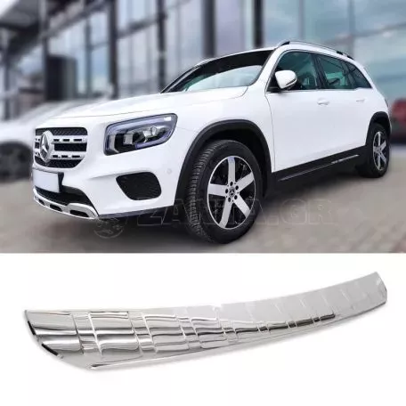 Προστατευτικό Πίσω Προφυλακτήρα Για Mercedes-Benz GLB X247 19+ Brushed Alu Από Ανοξείδωτο Ατσάλι (Steel) 