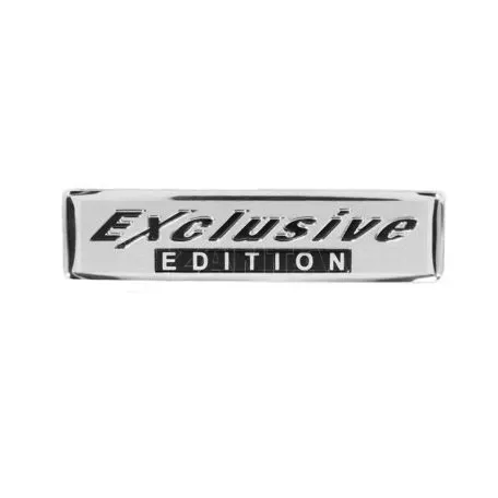 Αυτοκόλλητο Σήμα Μεταλλικό ''Εxclusive Edition'' 73mm  x 16mm 1 Τεμάχιο 