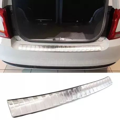 Προστατευτικό Πίσω Προφυλακτήρα Για Fiat 500 3d 15+ Από Ανοξείδωτο Ατσάλι (Steel) 