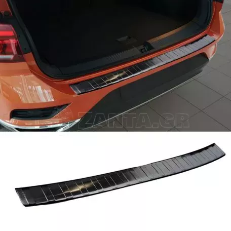 Προστατευτικό Πίσω Προφυλακτήρα Για Vw T-Roc 17+ Από Ανοξείδωτο Ατσάλι (Steel) Μαύρο 