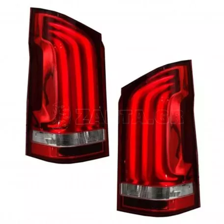 Πισινά Φανάρια Set Για Mercedes-Benz Vito W447 14+ Full Led Bar & Led Signal Dynamic Κόκκινο/Crystal Carner 