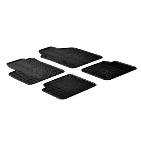 Lampa ΜΑΡΚΕ ΠΑΤΑΚΙΑ ΣΕ ΣΚΑΦΗ ΛΑΣΤΙΧΟ ΓΙΑ FIAT 500 07/2007-2016 / FIAT 500C 09/2007-06/2015 SUMISURA ΣΕ ΜΑΥΡΟ ΧΡΩΜΑ ME ΚΟΥΜΠΩΜΑΤΑ LAMPA - 4 ΤΕΜ. L2434.3 