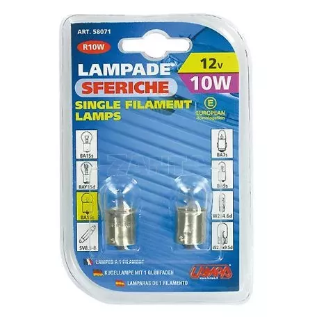 Lampa ΛΑΜΠΕΣ ΦΟΥΝΤΟΥΚΑΚΙ 12V/R10W  L5807.1 