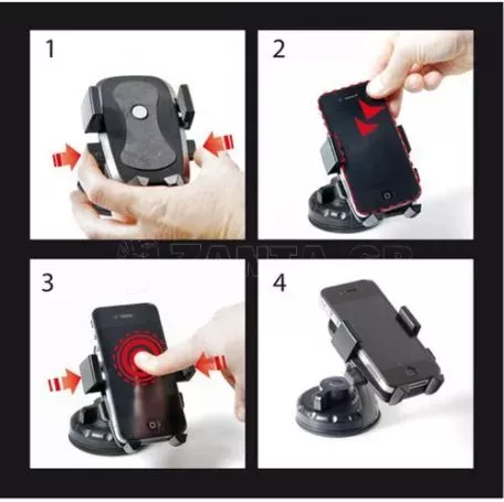 Lampa Βάση Κινητού EASY-LOCK με Βεντούζα για ταμπλώ και τζάμι (75mm max) L7251.2/T 