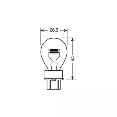 Lampa P27/7W 12V 27/7W W2,5x16q STANDAR LINE ΑΛΟΓΟΝΟΥ 2ΤΕΜ. BLISTER L5808.9 
