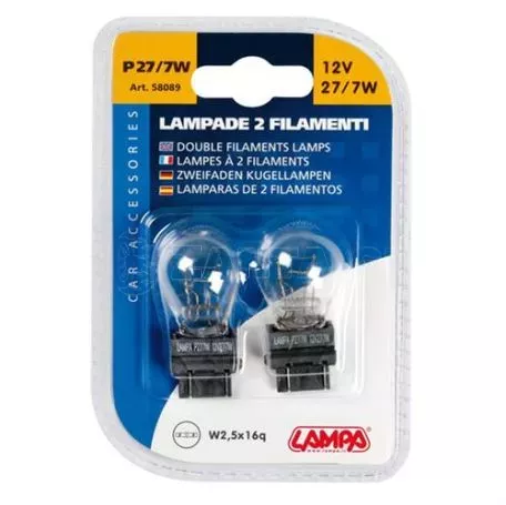 Lampa P27/7W 12V 27/7W W2,5x16q STANDAR LINE ΑΛΟΓΟΝΟΥ 2ΤΕΜ. BLISTER L5808.9 