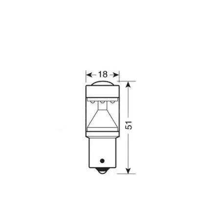 Lampa PY21W 10-30V BAU15s 540lm Μονοπολικό Πορτοκαλί (Φλας) Διάθλασης MEGA-LED 54 CREE-LED BLISTER 1τεμ L5788.2 
