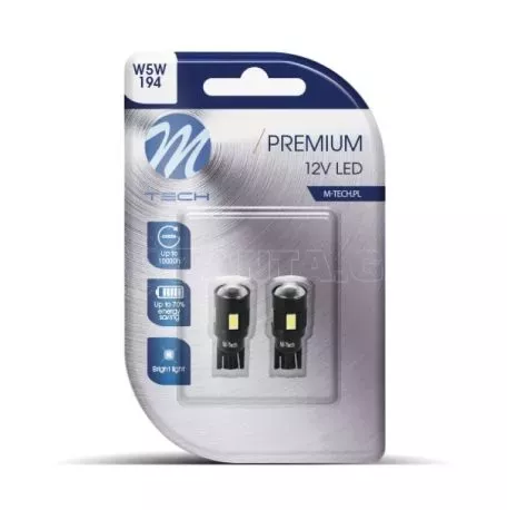 M-tech Λάμπα W5W T10 6xSMD 5630 CAN-BUS 12V Λευκή 2τεμ LB339W/MT 
