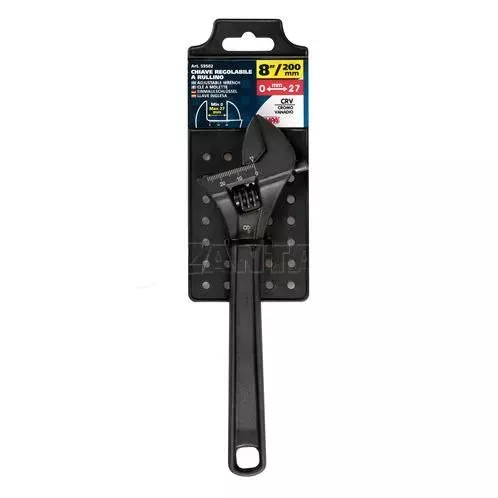 Lampa ΓΑΛΛΙΚΟ ΚΛΕΙΔΙ ΧΡΩΜΙΟ-ΒΑΝΑΔΙΟ (CRV) ΜΑΥΡΟ 8'' 200mm (max 27mm) 1ΤΕΜ. L5950.2