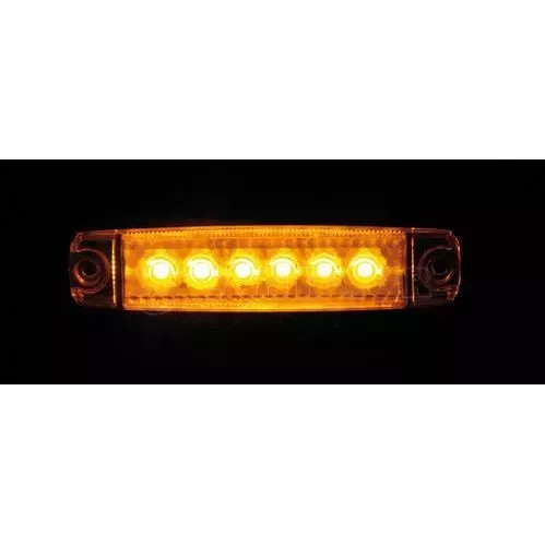 Lampa ΦΩΣ ΟΓΚΟΥ 6LED ΠΟΡΤΟΚΑΛΙ 12/24V 96mm ΑΔΙΑΒΡΟΧΟ 1ΤΕΜ. L9700.9