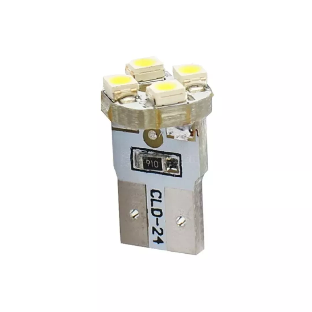 M-tech W5W 12V T10 W2,1x9,5d LED 4xSMD3528 ΛΕΥΚΟ (ΚΑΡΦΩΤΟ ΑΚΑΛΥΚΟ) 1ΤΕΜ. M-TECH L069W/MT