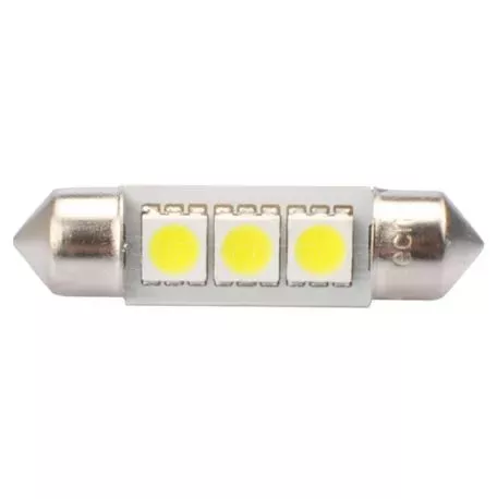 M-tech ΛΑΜΠΑΚΙΑ ΠΛΑΦΟΝΙΕΡΑΣ C5W/C10W 12V 0,72W SV8,5 36mm CAN-BUS LED 3xSMD5050 PREMIUM ΛΕΥΚΟ BLISTER 2ΤΕΜ. LB310W/MT 