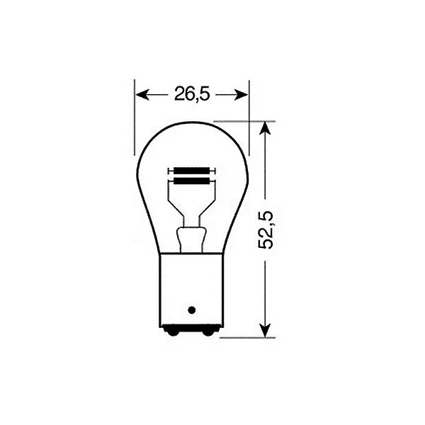 Lampa P21/5W 12V 21/5W BAY15d ΔΙΠΟΛΙΚΟ (STOP) STANDARD LINE ΑΛΟΓΟΝΟΥ ΚΟΥΤΙ 10ΤΕΜ. L5806.3