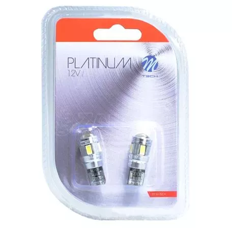 M-tech W5W 12V T10 W2,1x9,5d LED 6xSMD5730 ΛΕΥΚΟ (ΚΑΡΦΩΤΟ CAN-BUS) 2ΤΕΜ. M-TECH LB338W/MT 