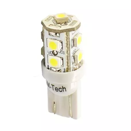 M-tech W5W 12V T10 W2,1x9,5d LED 9xSMD3528 ΛΕΥΚΟ (ΚΑΡΦΩΤΟ ΑΚΑΛΥΚΟ) BLISTER 2ΤΕΜ. M-TECH LB018W/MT 