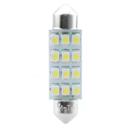 M-tech ΛΑΜΠΑΚΙΑ ΠΛΑΦΟΝΙΕΡΑΣ C5W/C10W 12V SV8.5 41mm 1,5W 12xSMD2835 LED OSRAM ΜΠΛΕ  BLISTER 2ΤΕΜ. M-TECH LB030B/MT 