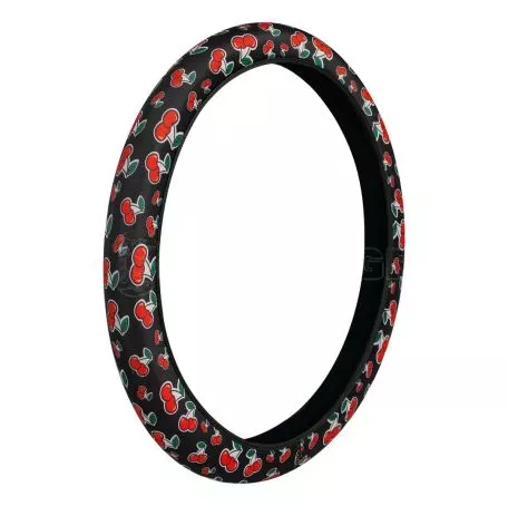 Lampa ΚΑΛΥΜΜΑ ΤΙΜΟΝΙΟΥ SKIN-COVER CHERRY-CILIEGE (ΚΕΡΑΣΙΑ) 35/37cm (S) ΜΑΥΡΟ ΕΛΑΣΤΙΚΟ ΠΟΛΥΕΣΤΕΡΙΚΟ 2mm ΠΑΧΟΣ L3292.1 