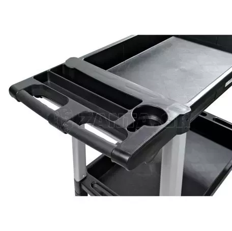Lampa ΤΡΟΛΕΙ ΕΡΓΑΛΕΙΩΝ (TROLLEY) 2 ΕΠΙΠΕΔΩΝ ΜΕ 4 ΡΟΔΕΣ ΠΛΑΣΤΙΚΟ(PP)/ ΑΛΟΥΜΙΝΙΟ ΓΙΑ ΑΠΟΘΗΚΕΥΣΗ ΚΑΙ ΜΕΤΑΦΟΡΑ L7148.8 