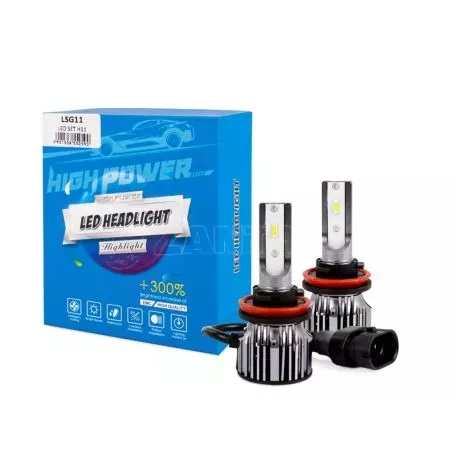 M-tech H11  9>24V 6.500K 5.000lm 50W CSP1860 LED LSG SERIES +300% KIT M-TECH - 2 ΤΕΜ. LSG11/MT 
