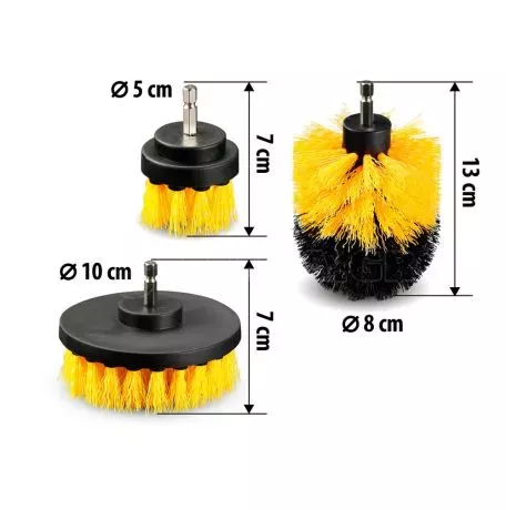 Lampa ΒΟΥΡΤΣΕΣ ΠΛΥΣΙΜΑΤΟΣ VORTEX 10/8/5cm ΓΙΑ ΔΡΑΠΑΝΟ ΣΕΤ LAMPA - 3 ΤΕΜ. L3731.2 