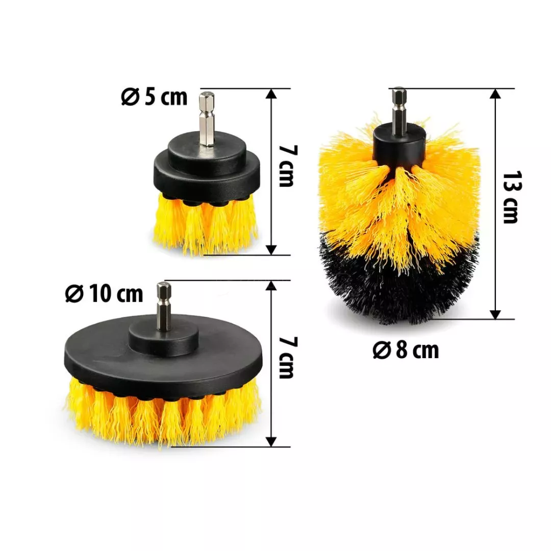 Lampa ΒΟΥΡΤΣΕΣ ΠΛΥΣΙΜΑΤΟΣ VORTEX 10/8/5cm ΓΙΑ ΔΡΑΠΑΝΟ ΣΕΤ LAMPA - 3 ΤΕΜ. L3731.2