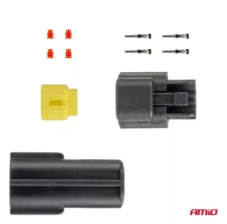 AMIO ΦΙΣΑ ΣΥΝΔΕΣΗΣ ΜΕ ΥΠΟΔΟΧΗ 2 PIN Φ2,2mm ΑΔΙΑΒΡΟΧΗ AMIO - 1 τεμ. 04346/AM 