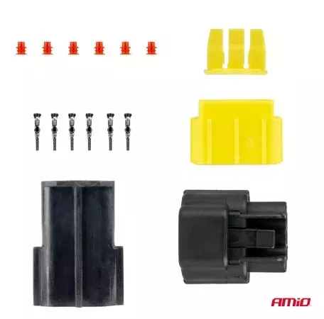 AMIO ΦΙΣΑ ΣΥΝΔΕΣΗΣ ΜΕ ΥΠΟΔΟΧΗ 3 PIN Φ2,2mm ΑΔΙΑΒΡΟΧΗ AMIO - 1 τεμ. 04347/AM 