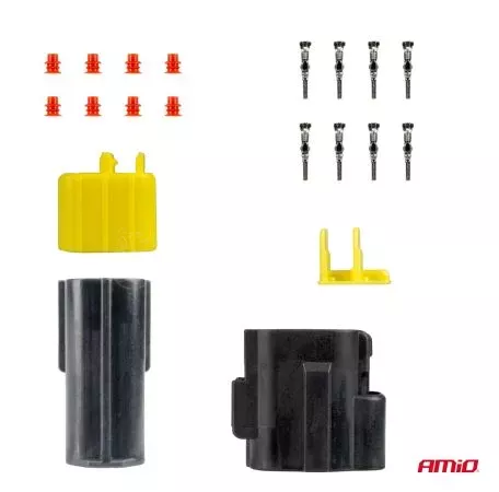 AMIO ΦΙΣΑ ΣΥΝΔΕΣΗΣ ΜΕ ΥΠΟΔΟΧΗ 4 PIN Φ2,2mm ΑΔΙΑΒΡΟΧΗ AMIO - 1 τεμ. 04348/AM 