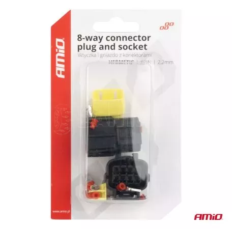 AMIO ΦΙΣΑ ΣΥΝΔΕΣΗΣ ΜΕ ΥΠΟΔΟΧΗ 8 PIN Φ2,2mm ΑΔΙΑΒΡΟΧΗ AMIO - 1 τεμ. 04350/AM 