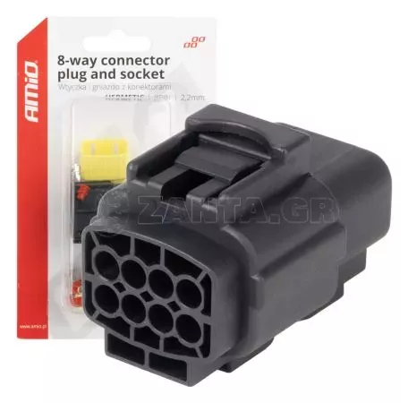 AMIO ΦΙΣΑ ΣΥΝΔΕΣΗΣ ΜΕ ΥΠΟΔΟΧΗ 8 PIN Φ2,2mm ΑΔΙΑΒΡΟΧΗ AMIO - 1 τεμ. 04350/AM 