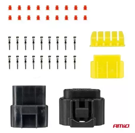 AMIO ΦΙΣΑ ΣΥΝΔΕΣΗΣ ΜΕ ΥΠΟΔΟΧΗ 10 PIN Φ2,2mm ΑΔΙΑΒΡΟΧΗ AMIO - 1 τεμ. 04351/AM 