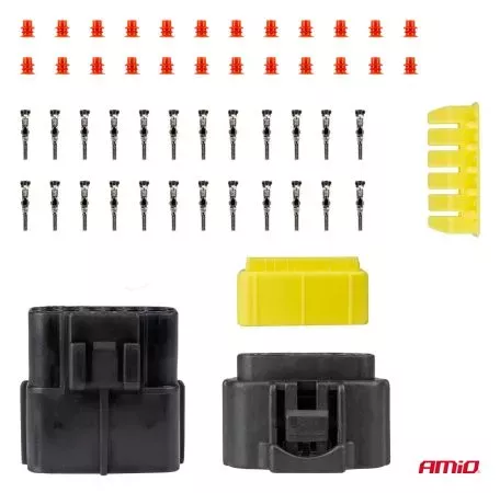 AMIO ΦΙΣΑ ΣΥΝΔΕΣΗΣ ΜΕ ΥΠΟΔΟΧΗ 12 PIN Φ2,2mm ΑΔΙΑΒΡΟΧΗ AMIO - 1 τεμ. 04352/AM 