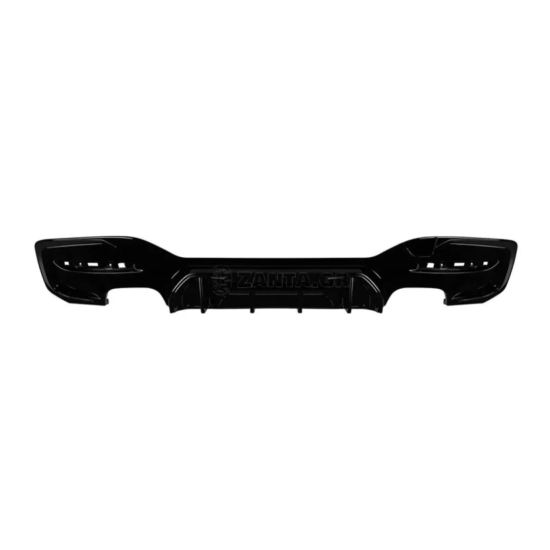 Diffuser Πίσω Προφυλακτήρα Για Bmw 1 F20 F21 15-19 M-Packet Γυαλιστερό Μαύρο Με 2 Διπλές Τρύπες Εξάτμισης Αριστερά & Δεξιά Από Abs Πλαστικό 1 Τεμάχιο