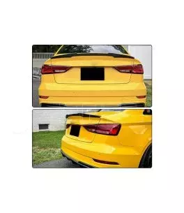 Αεροτομή Πορτ Παγκάζ Για Audi A3 8VS Sedan 12-20 M4 Look V2 Style Μαύρο Γυαλιστερό Από Abs Πλαστικό 