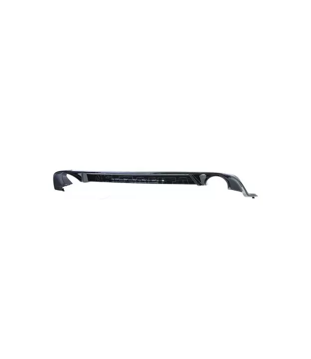 Diffuser Πίσω Προφυλακτήρα Για VW Golf VII (7.5) 17-20 Facelift GTI Με 2 Μονές Εξατμίσεις Δεξια & Αριστερά Γυαλιστερό Μαύρο Από