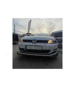 Μπροστινό Spoiler Για VW Golf VII (7.5) 17-20 Standard Έκδοση Μαύρο Χρώμα Από Abs Πλαστικό 3 Τεμάχια 