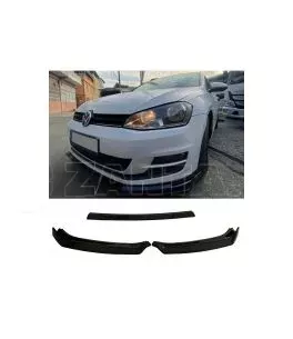 Μπροστινό Spoiler Για VW Golf VII (7.5) 17-20 Standard Έκδοση Μαύρο Χρώμα Από Abs Πλαστικό 3 Τεμάχια 