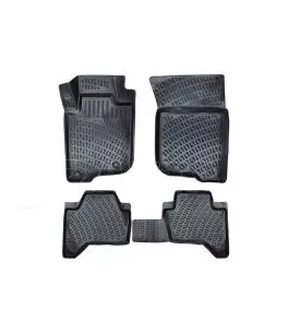 Πατάκια Σκαφάκια 3D Από Λάστιχο TPE Για Mitsubishi L200 2019- Rizline 4 Τεμάχια Μαύρα 