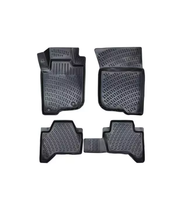Πατάκια Σκαφάκια 3D Από Λάστιχο TPE Για Mitsubishi L200 2019- Rizline 4 Τεμάχια Μαύρα