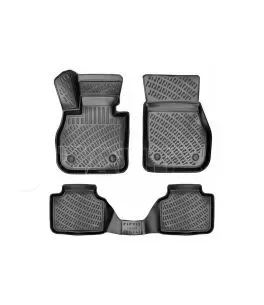 Πατάκια Σκαφάκια 3D Από Λάστιχο TPE Για  Bmw X1 U11 2022+ Black Rizline 4  Τεμάχια Μαύρα 